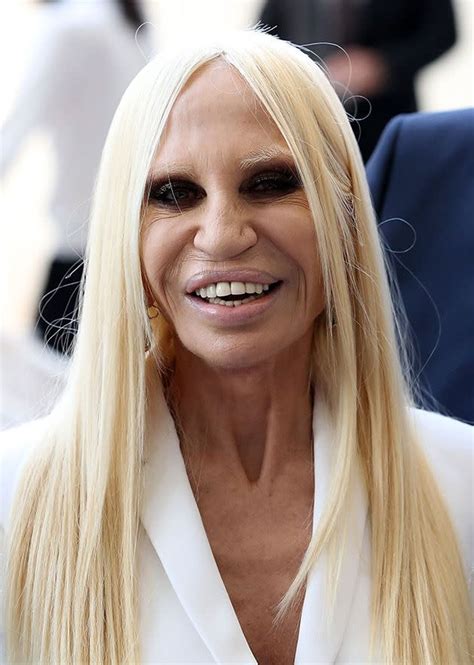 donatella versace tan|Donatella Versace.